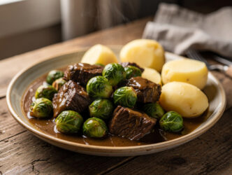 Stoofschotel met spruitjes