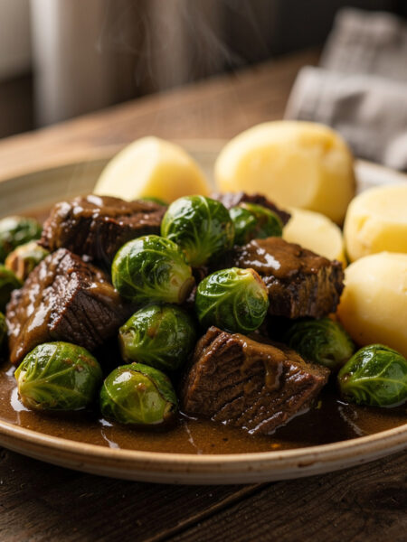 Stoofschotel met spruitjes