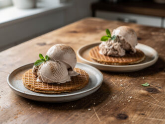 Stroopwafels met kaneelijs
