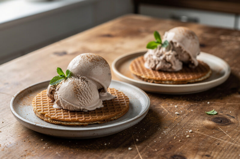 Stroopwafels met kaneelijs