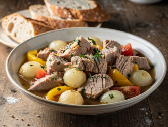 Tonijn met uitjes en paprika