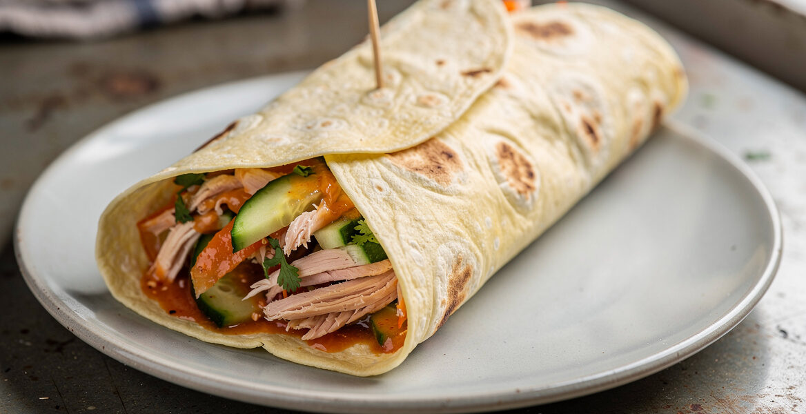 Tortilla met gerookte kipfilet