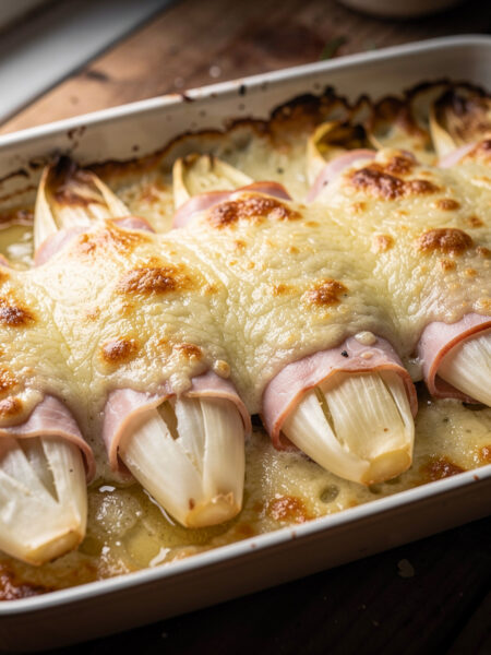 Witlof met ham en kaas