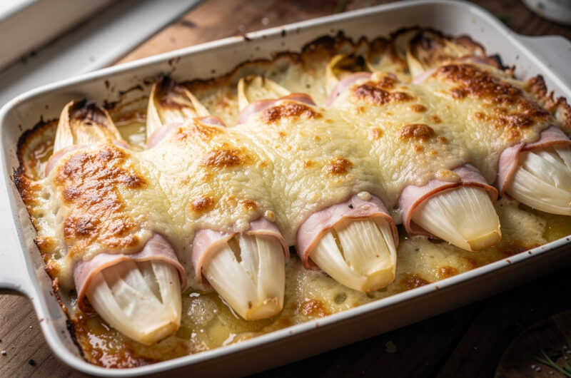 Witlof met ham en kaas