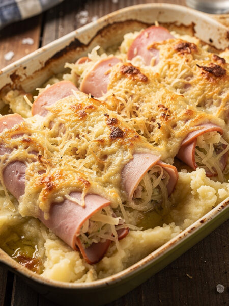 Zuurkoolrolletjes met ham
