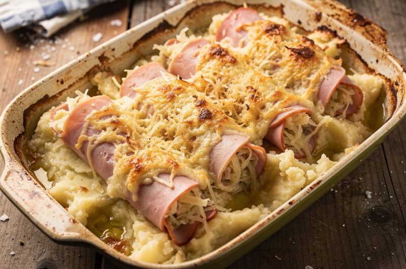 Zuurkoolrolletjes met ham