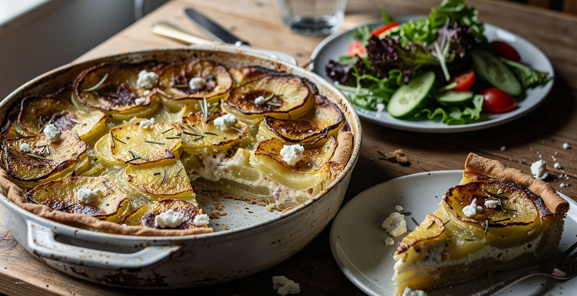 Aardappeltaart met rozemarijn