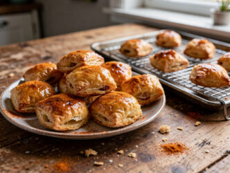 Bladerdeeghapjes met chorizo