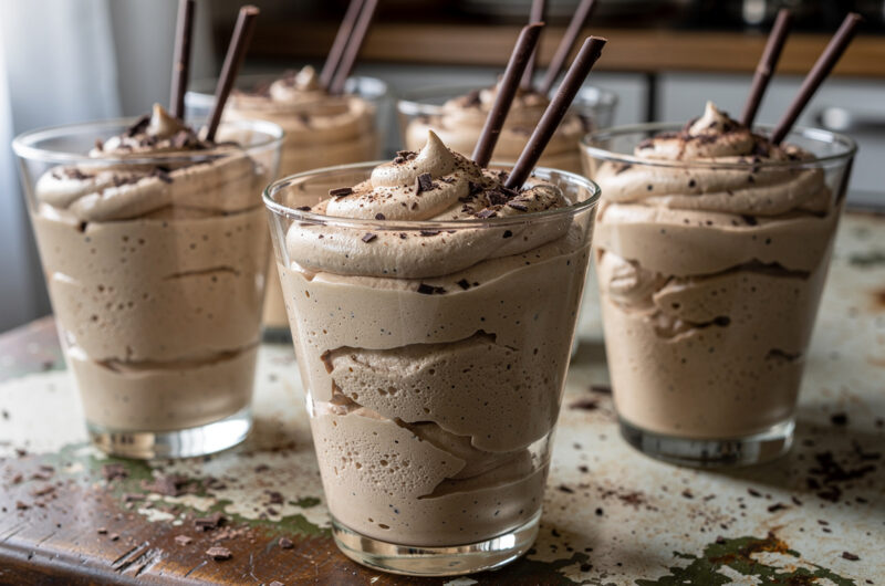 Cappuccinomousse met chocolade