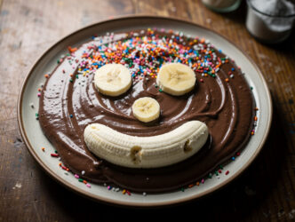 Chocoladetoetje met banaan