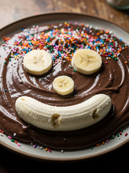 Chocoladetoetje met banaan