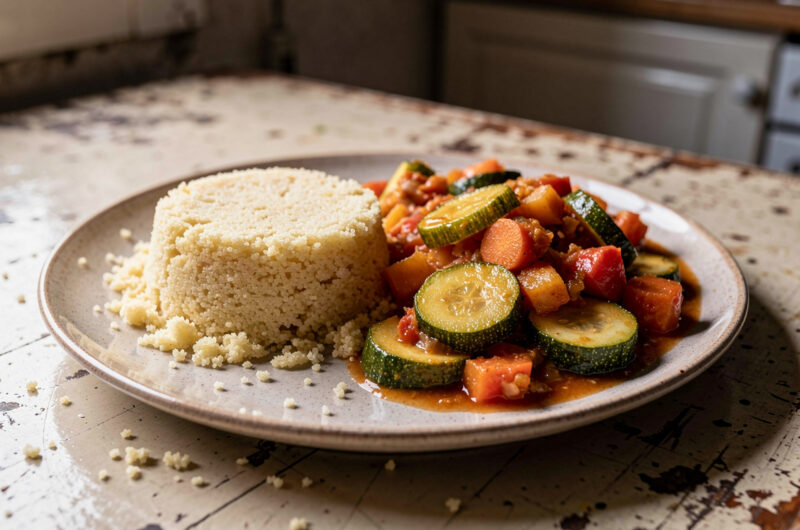 Couscous met courgette en tomaat