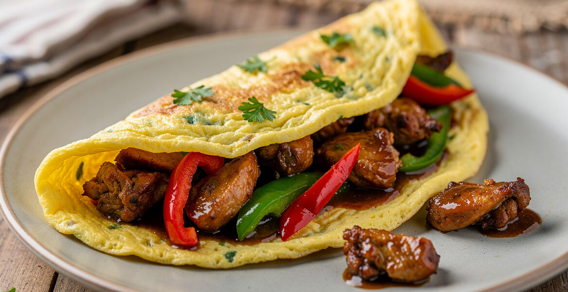 Gemberomelet met kip