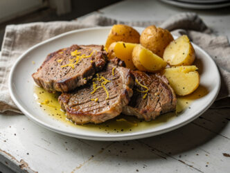 Gestoofde lamslapjes in citroenmarinade