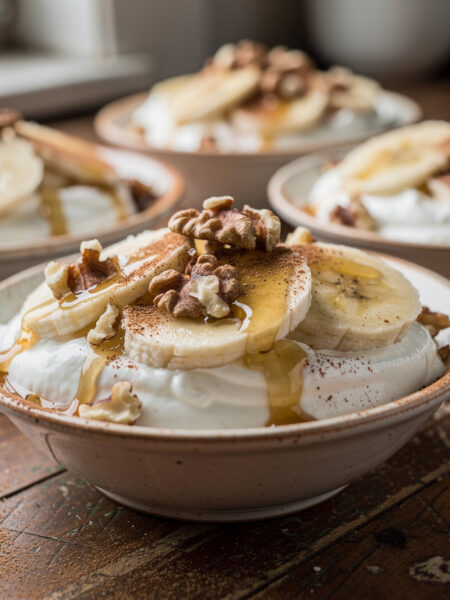 Griekse yoghurt met banaan