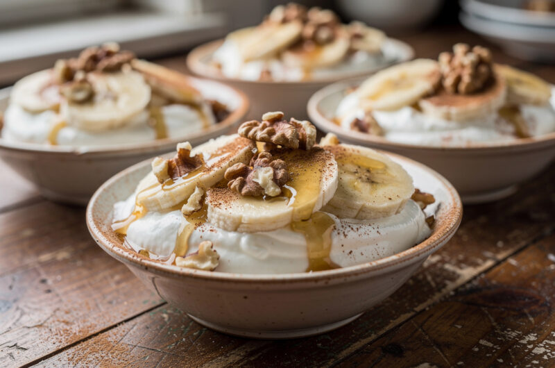 Griekse yoghurt met banaan