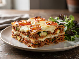 Lasagne met courgette en mozzarella