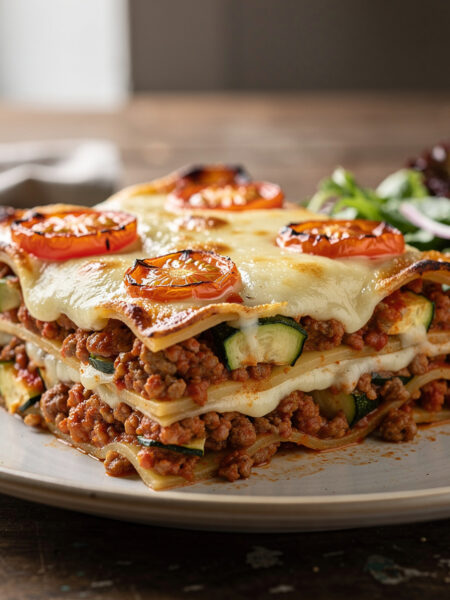 Lasagne met courgette en mozzarella