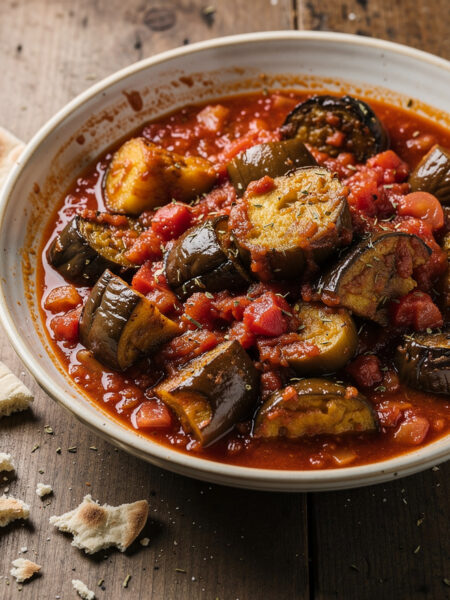 Maghmour met tomaat, munt en granaatappel