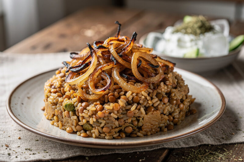 Mdardara met linzen en bulgur