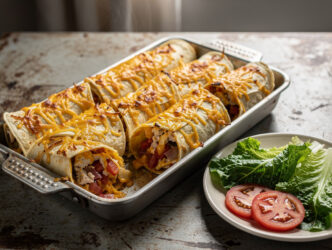 Milde gegratineerde tortillas