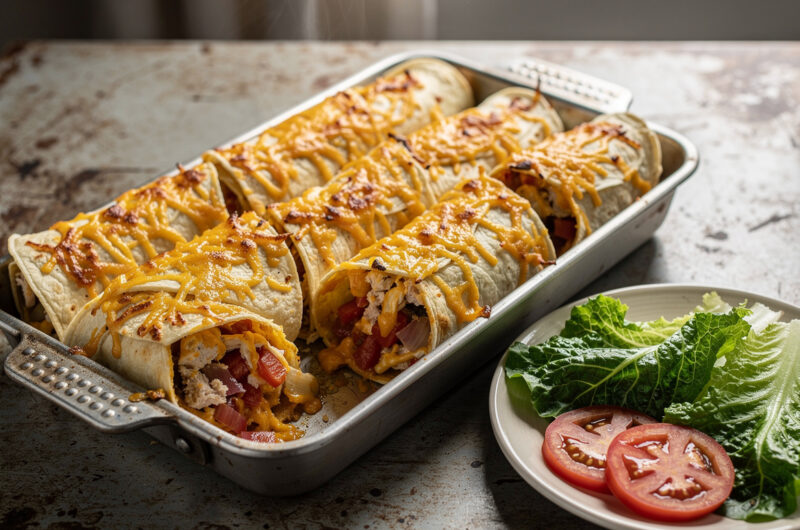 Milde gegratineerde tortillas
