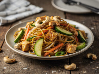 Roerbakmie met courgette