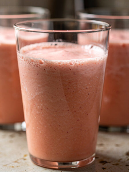 Sinaasappel-frambozensmoothie