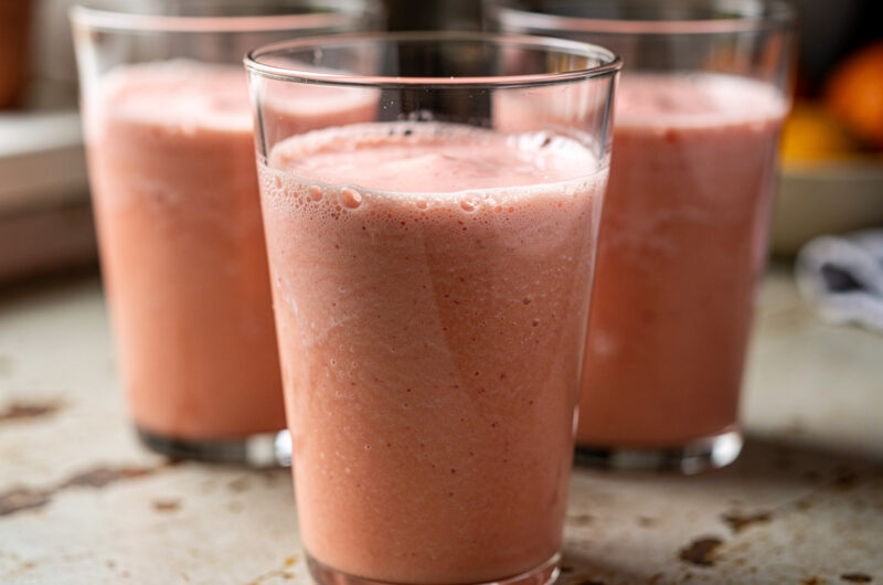 Sinaasappel-frambozensmoothie