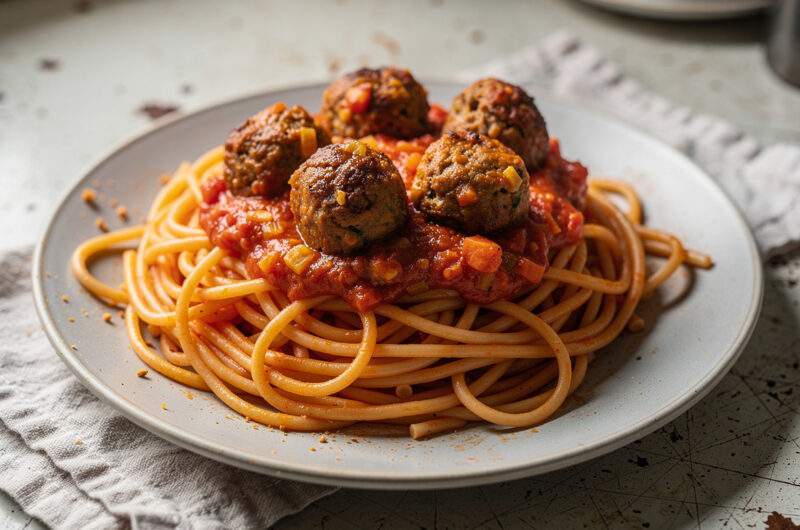 Spaghetti met gehaktballetjes