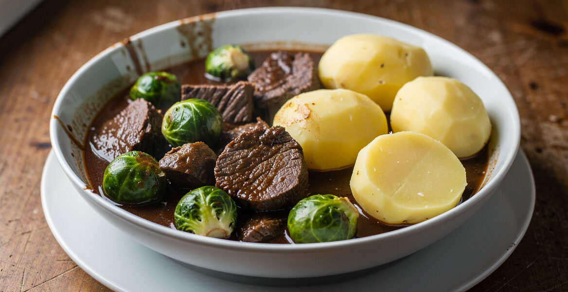 Stoofschotel met spruitjes