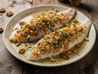 Tilapiafilet met walnoten