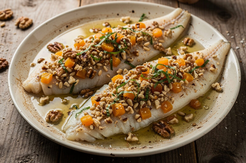 Tilapiafilet met walnoten