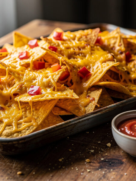 Tortillachips met kaas uit de oven