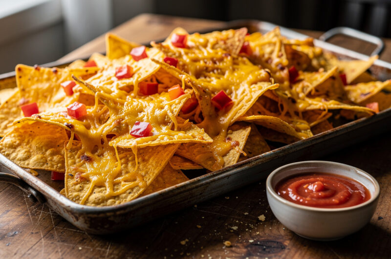 Tortillachips met kaas uit de oven