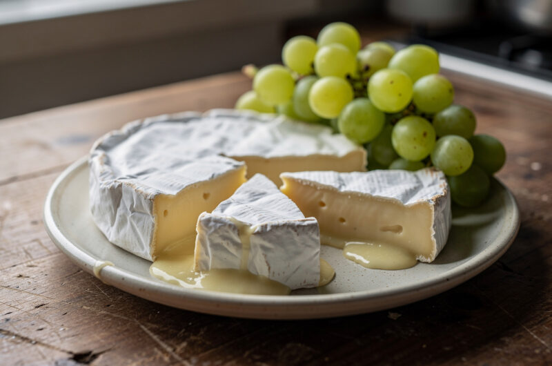 Warme brie met druiven