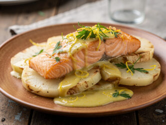 Zalmfilet met limoensaus
