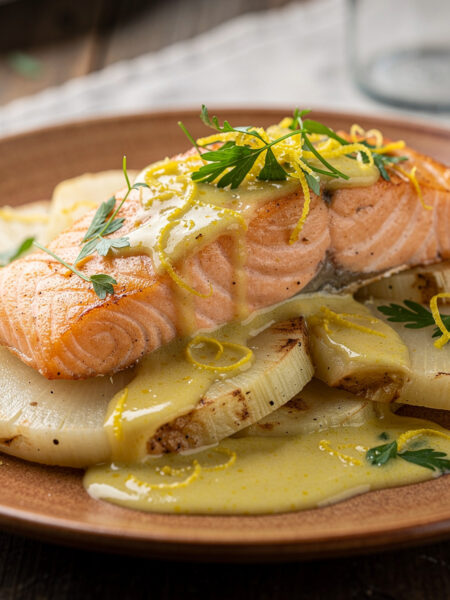 Zalmfilet met limoensaus
