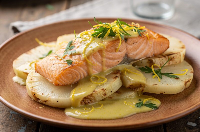 Zalmfilet met limoensaus
