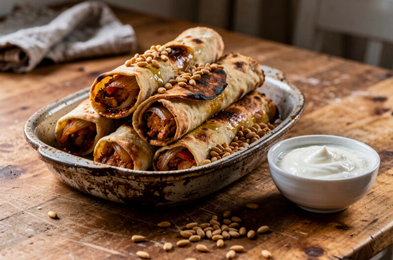 Musakhan met zelfgebakken taboonbrood