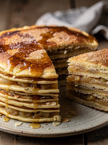 Pannenkoekentaart met appel en calvados