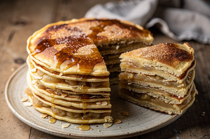 Pannenkoekentaart met appel en calvados