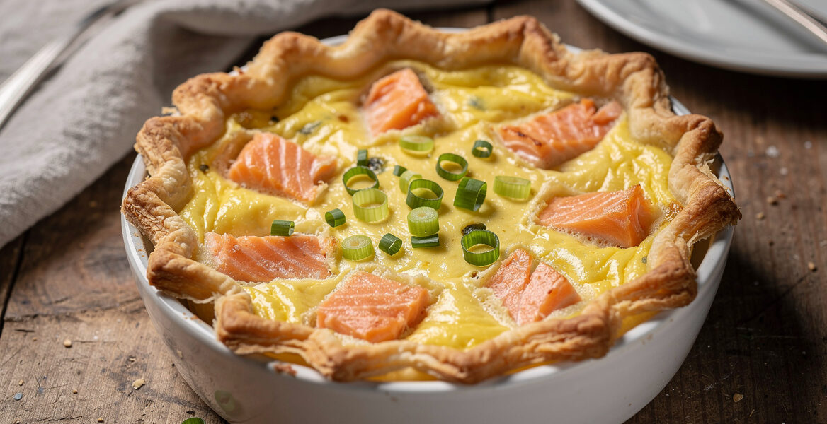 Quiche met zalm