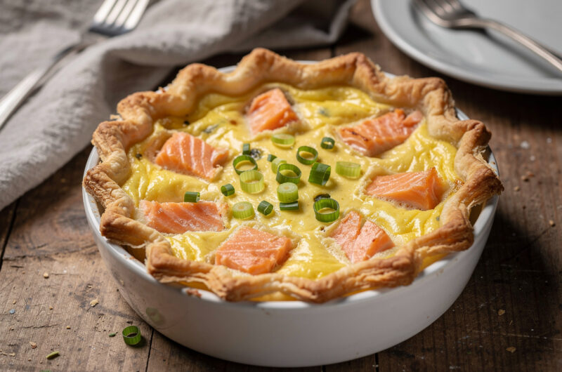Quiche met zalm