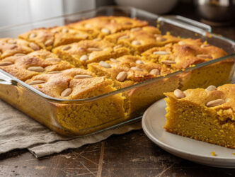 Sfouf gele griesmeelcake met kurkuma