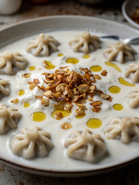 Shish barak in jameed-yoghurt