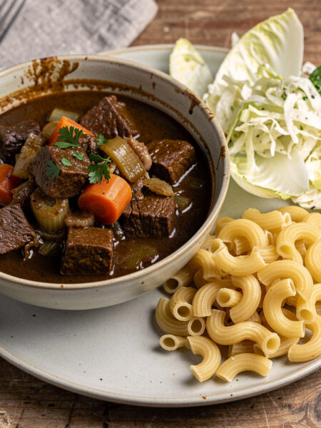 Stoofpot van rundvlees met bokbier