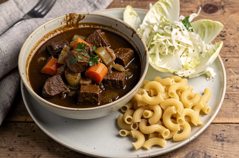 Stoofpot van rundvlees met bokbier