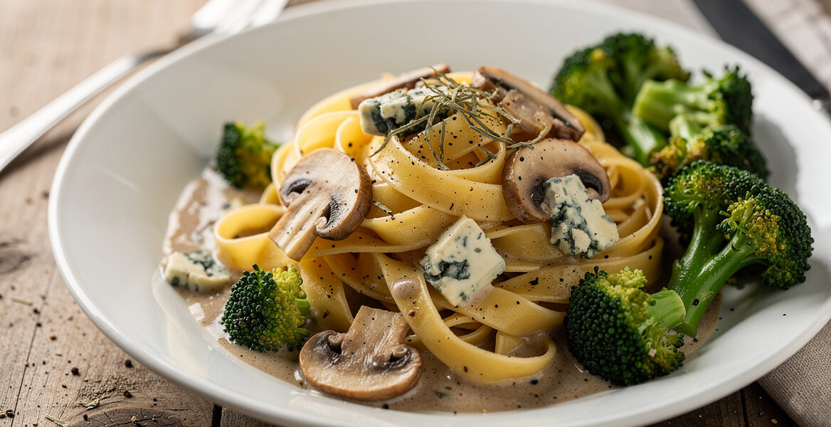Tagliatelle met paddenstoelensaus