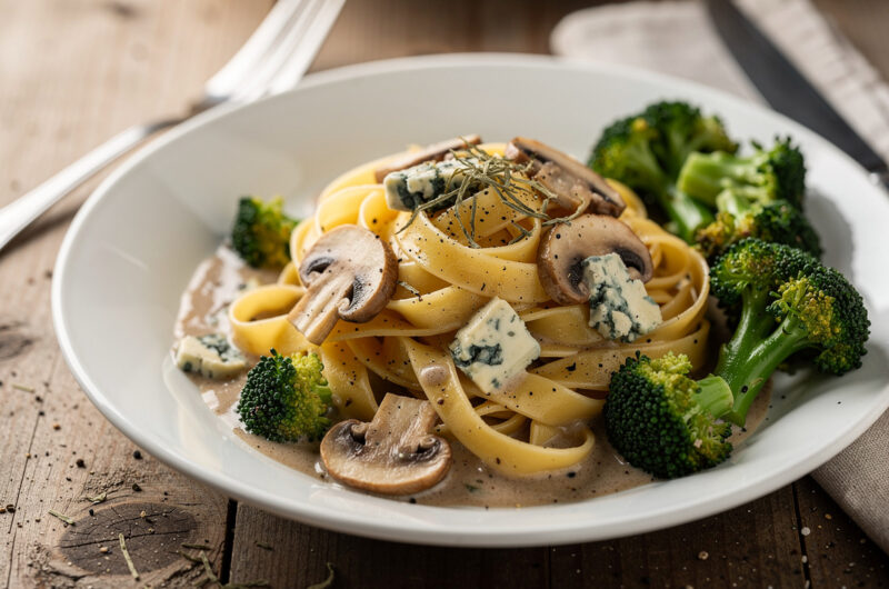 Tagliatelle met paddenstoelensaus